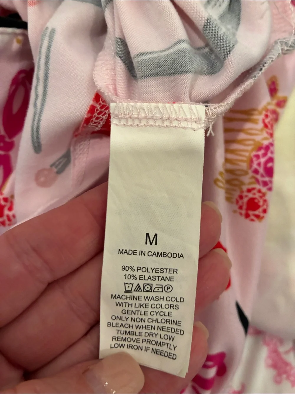 kate spade Pink Beauty-Print Long Sleeve Pajama Set Hair and Makeup 💄